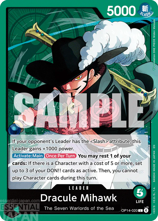 one piece card game OP14 020 Dracule Mihawk 2
