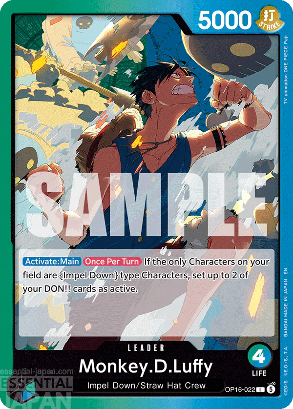 one piece card game OP16 022 Monkey.D.Luffy 2