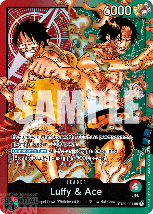 one piece card game ST30 001 Luffy & Ace 1
