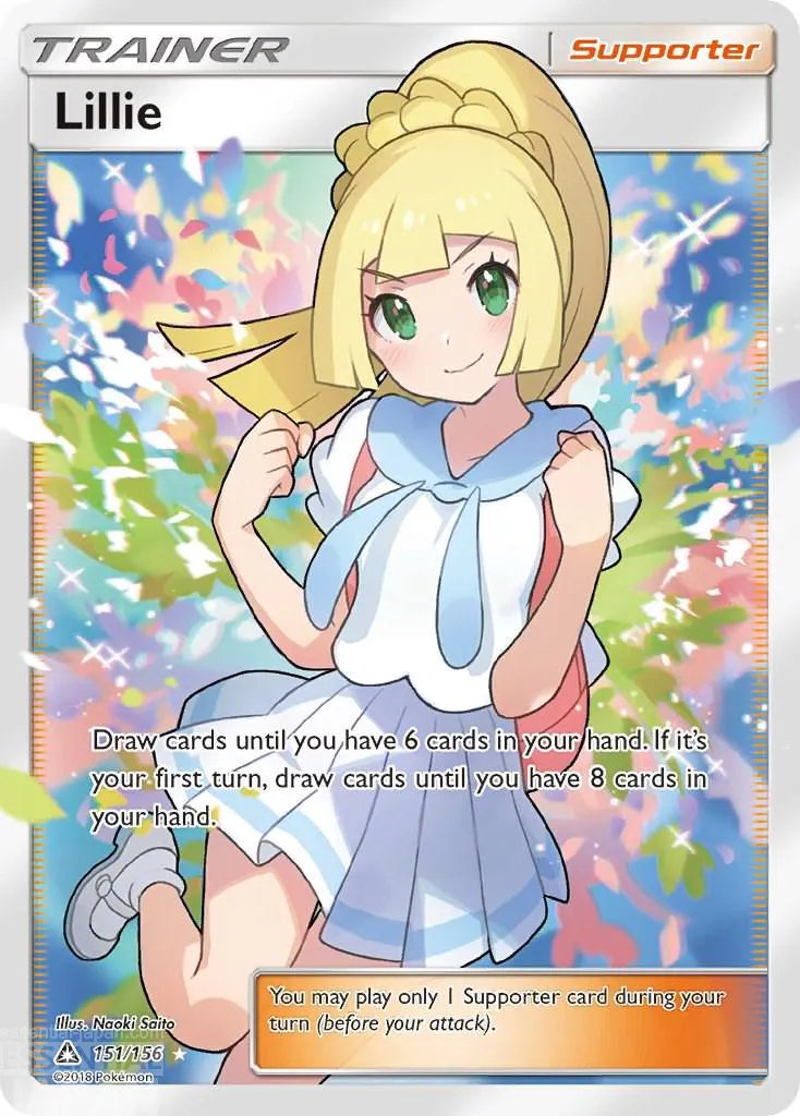pokemon tcg Lillie Full Art Supporter (Ultra Prism 151156)