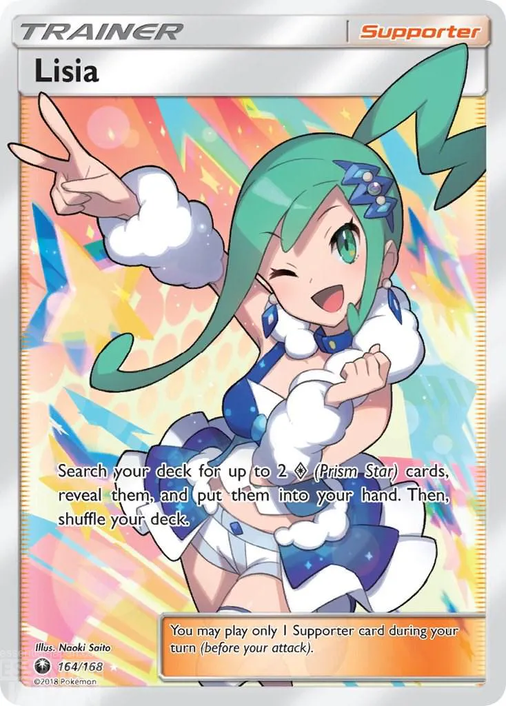 pokemon tcg Lisia Full Art Supporter (Celestial Storm 164168)