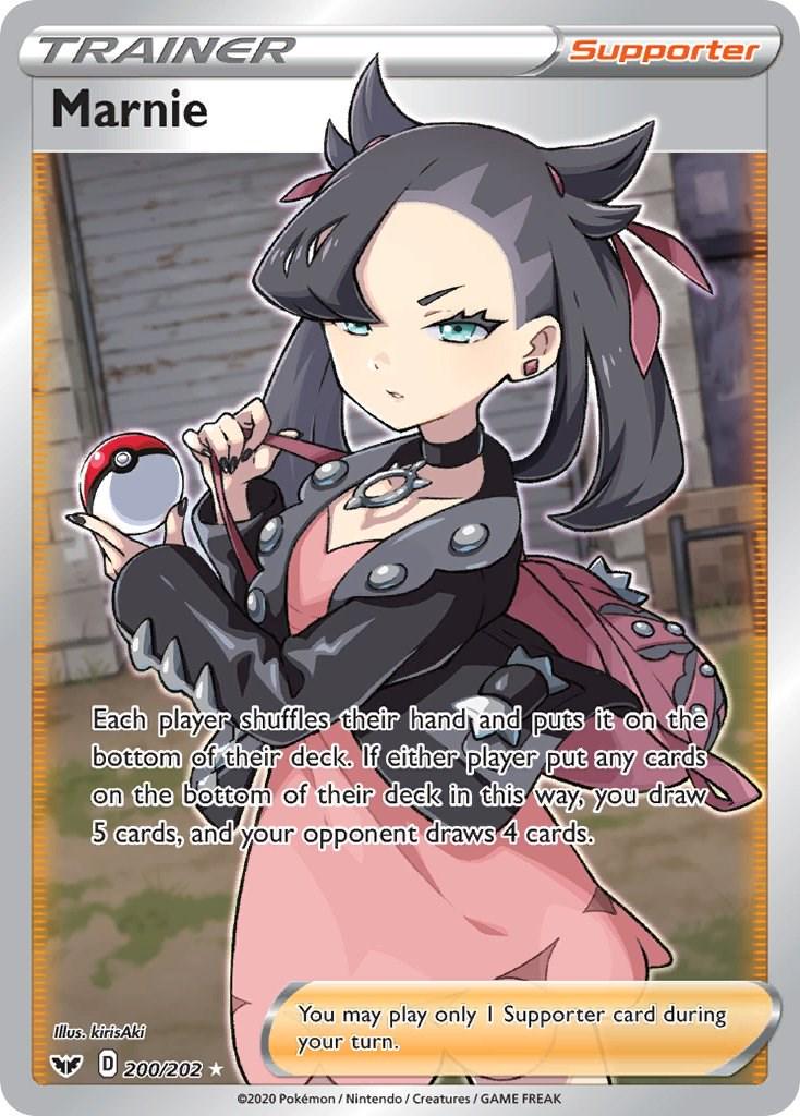 pokemon tcg Marnie Full Art Supporter Sword & Shield