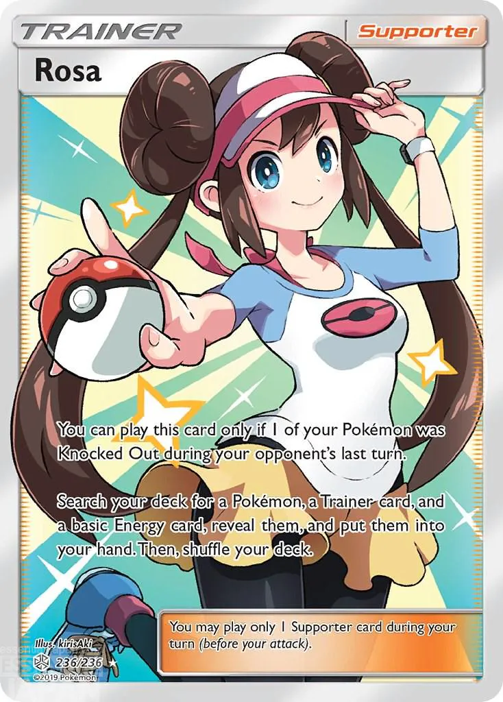 pokemon tcg Rosa Full Art Supporter (Cosmic Eclipse 236236)