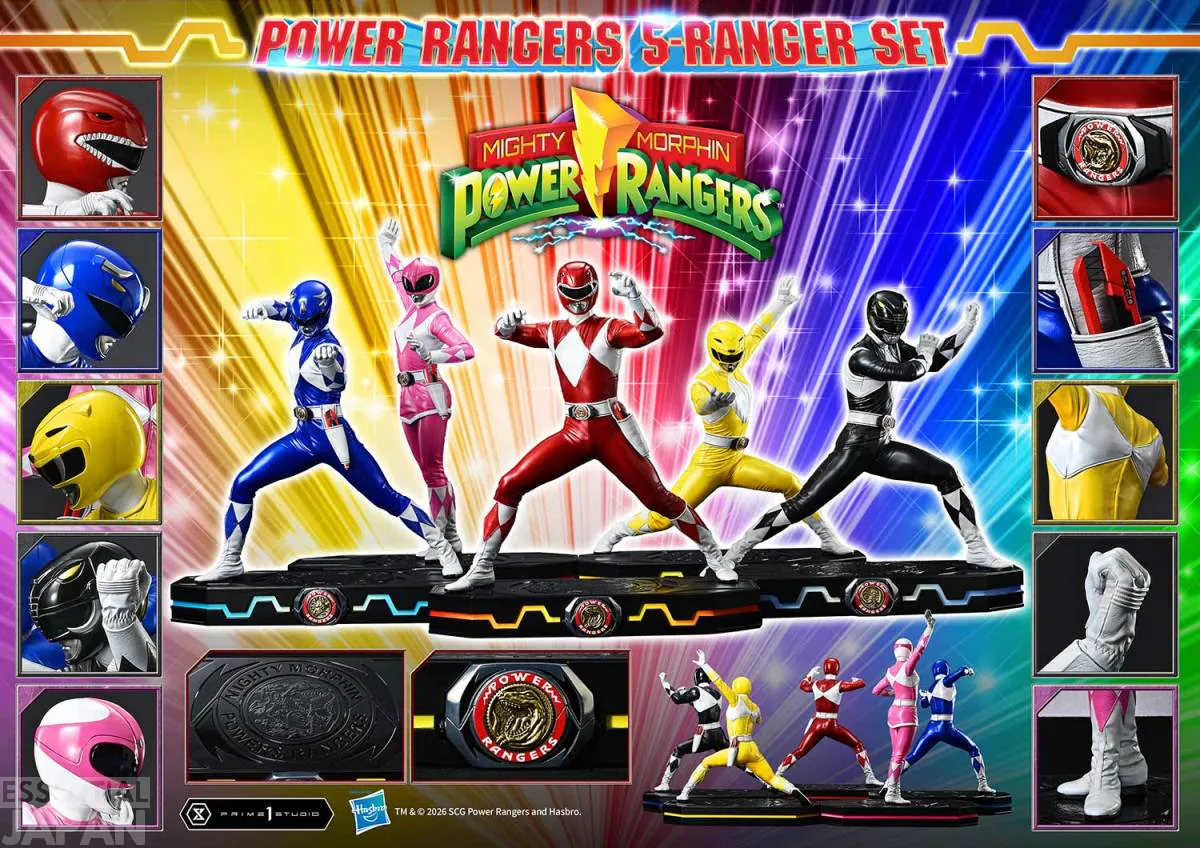 prime one mmpr power rangers statue set 10