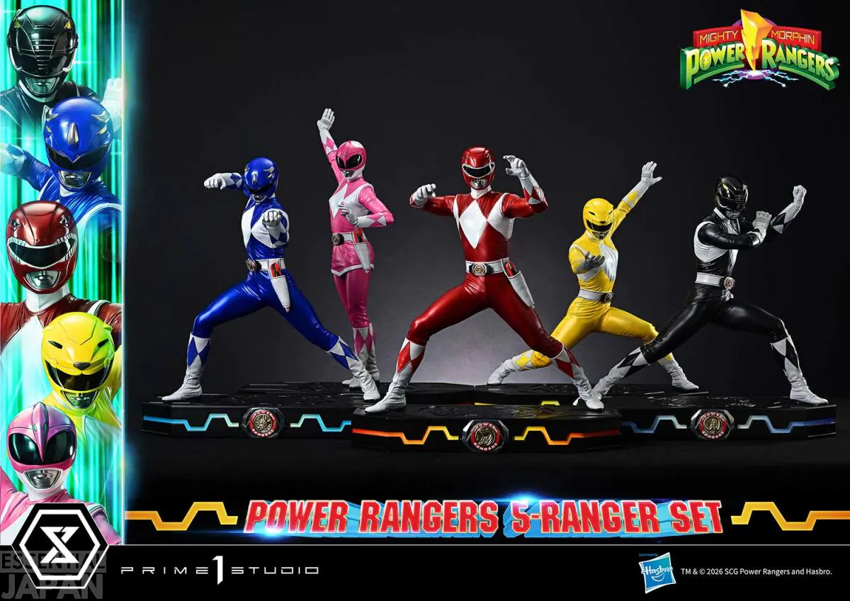prime one mmpr power rangers statue set 11
