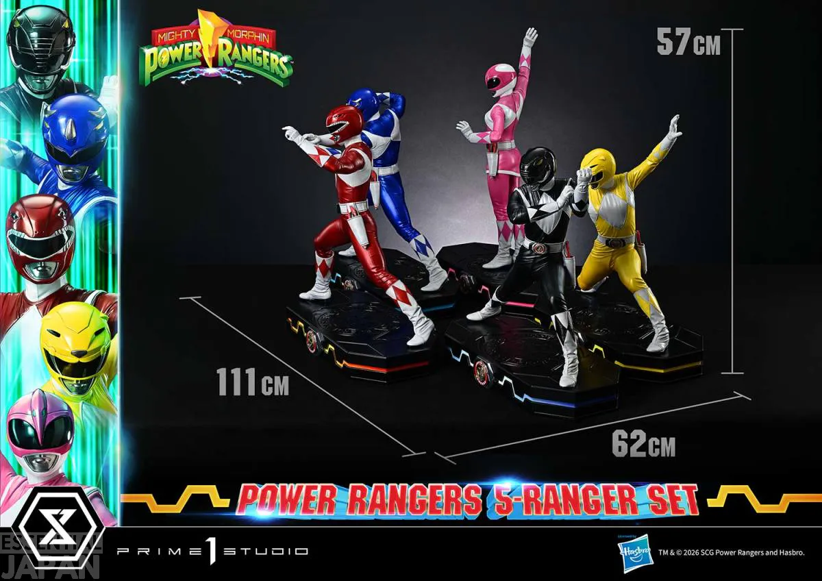prime one mmpr power rangers statue set 2