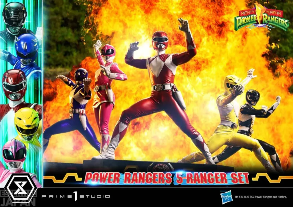 prime one mmpr power rangers statue set 4