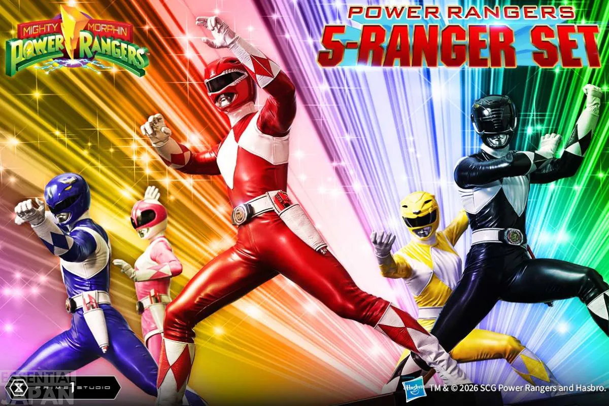 prime one mmpr power rangers statue set 5