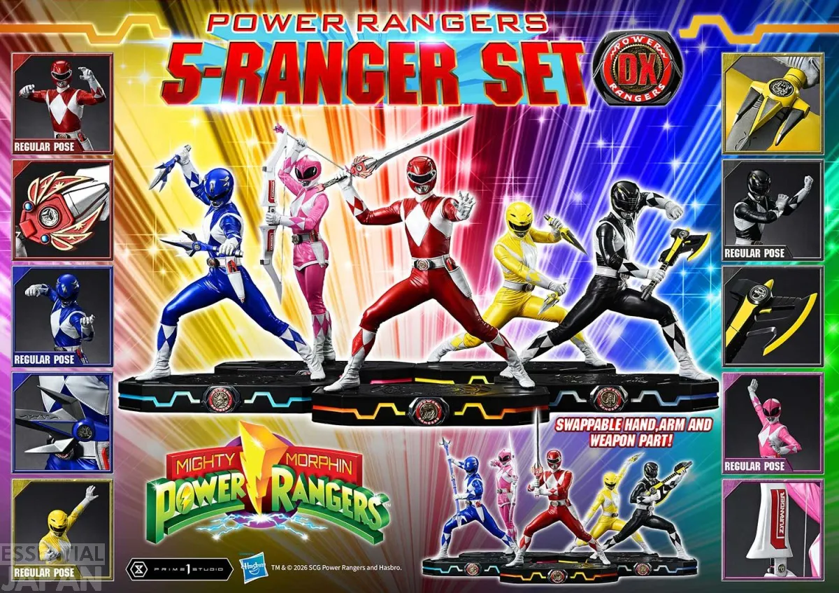 prime one mmpr power rangers statue set 7