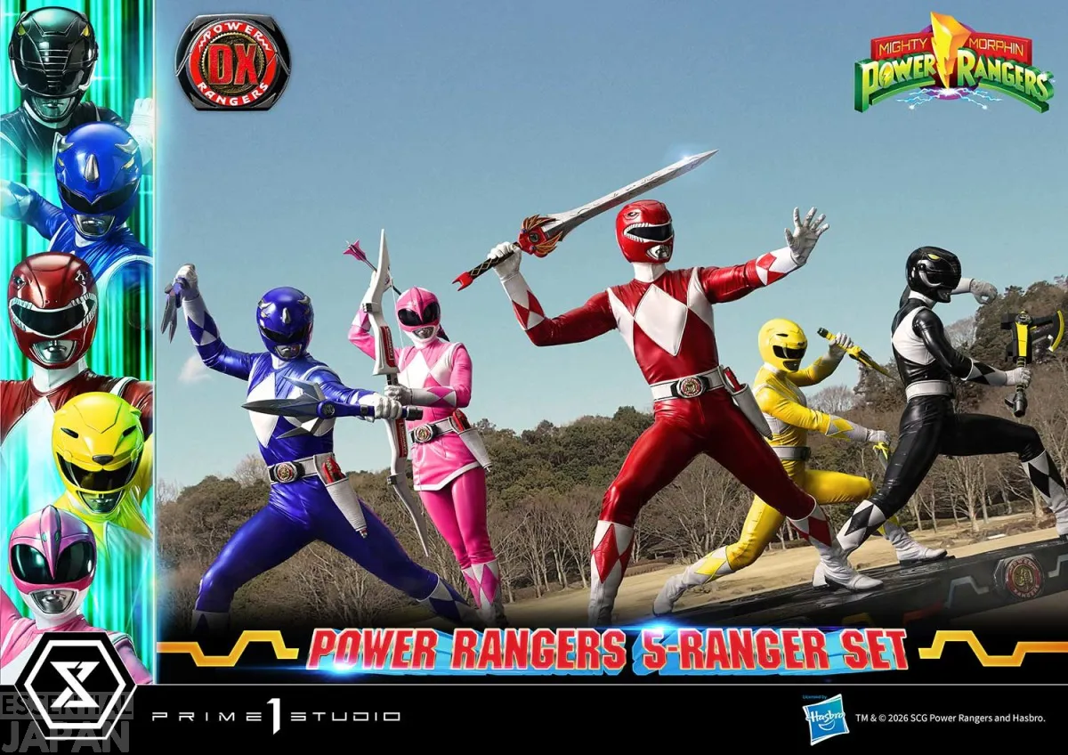 prime one mmpr power rangers statue set 8