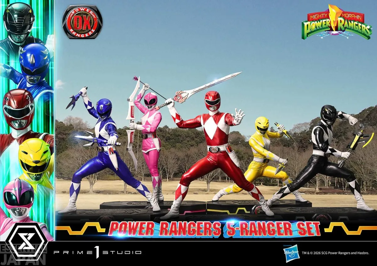 prime one mmpr power rangers statue set 9