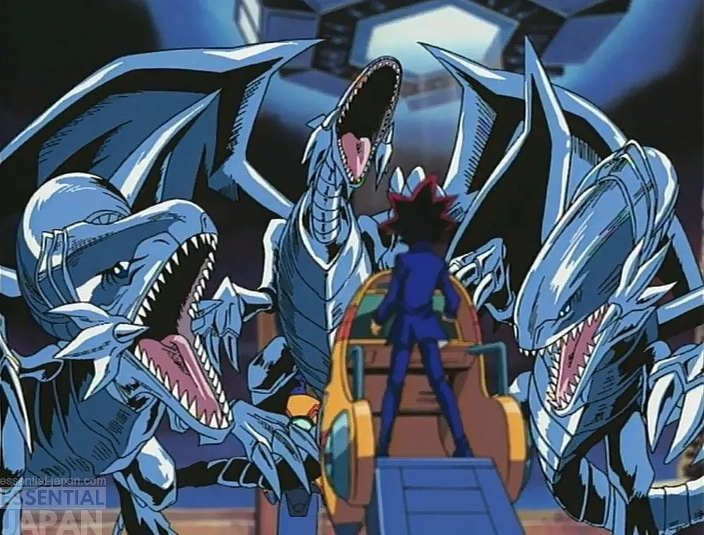 yugioh anime screenshot blue eyes white dragon 1