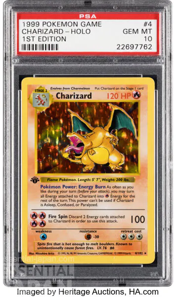 1999 1st Edition Base Set Charizard PSA 10 1