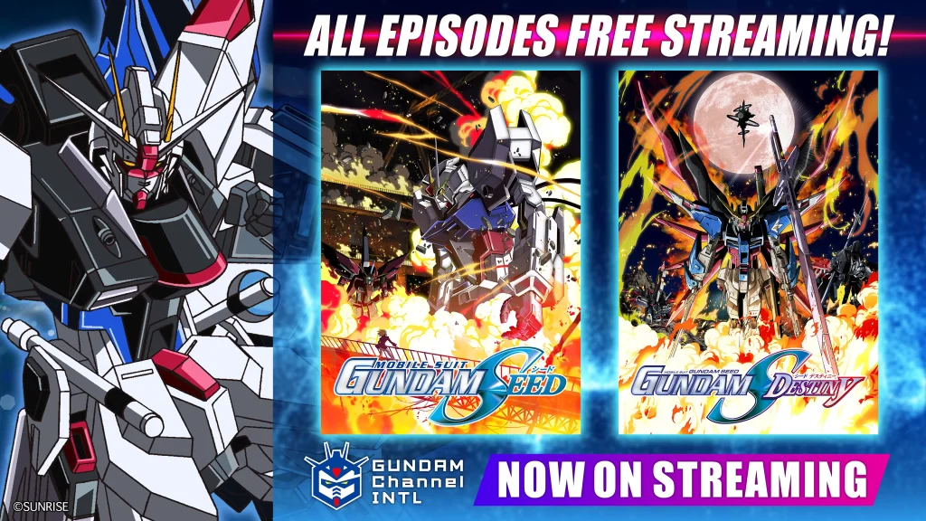 Gundam SEED and SEED Destiny Free to Stream