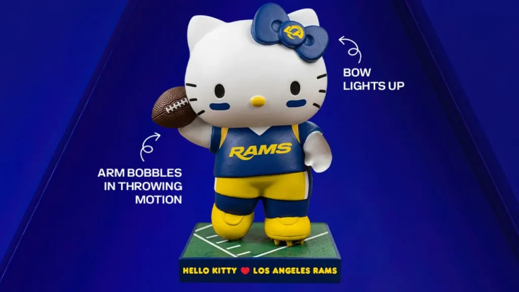 Los Angeles Rams Hello Kitty Collab Bobblehead Main