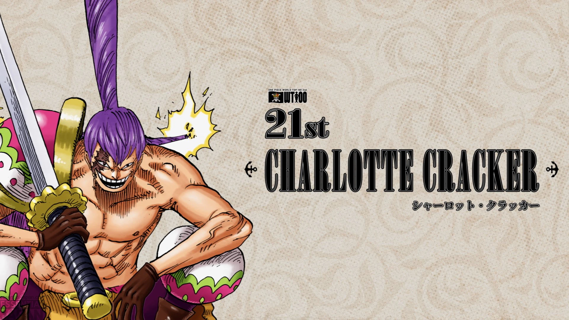 One Piece 2nd WORLD TOP 100 character popularity poll 23
