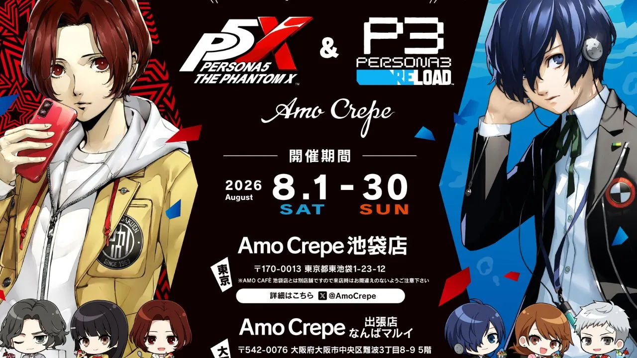 Persona x Amo Crepe Collab Main