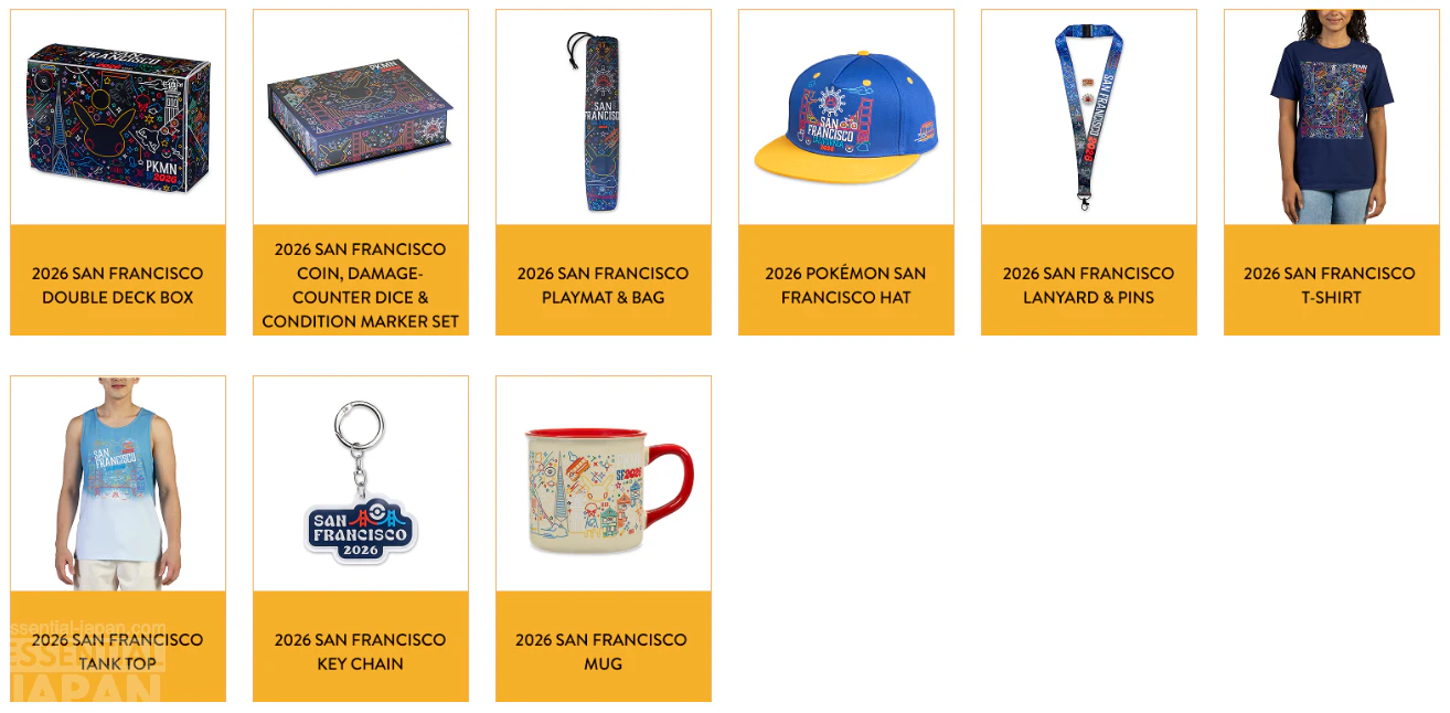 Pokémon Center Merch Lineup for World Championships 2026 and PokémonXP 16