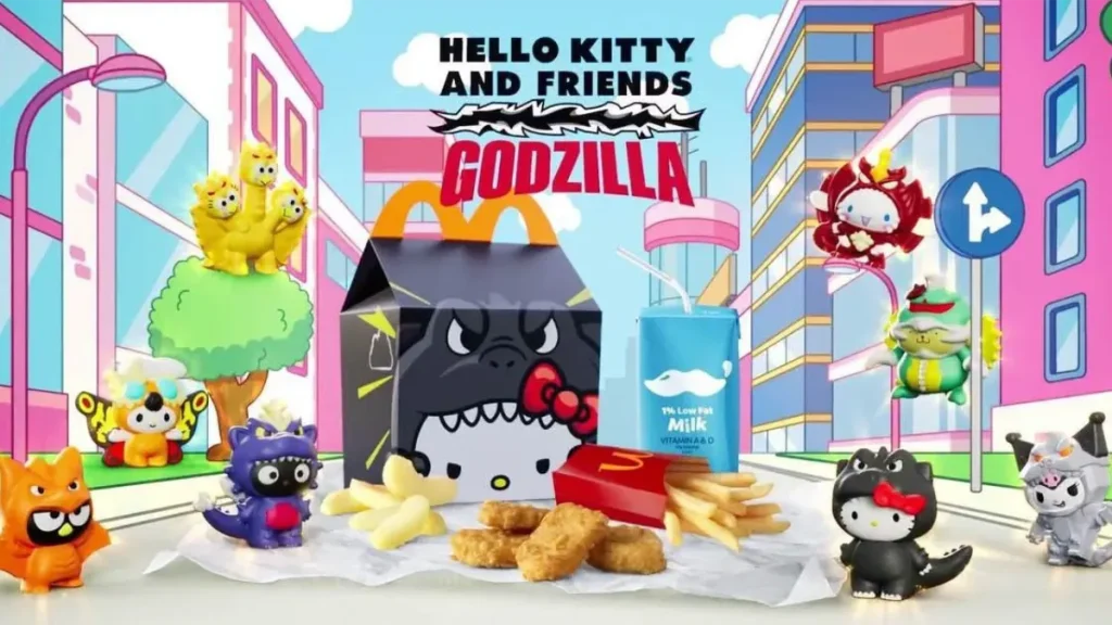 godzilla x hello kitty mcdonalds sanrio 0