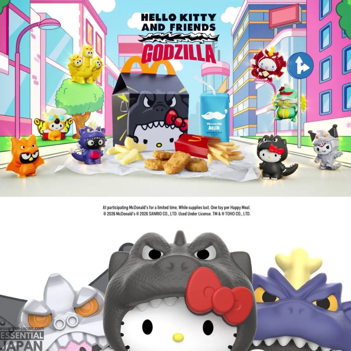 godzilla x hello kitty mcdonalds sanrio 2