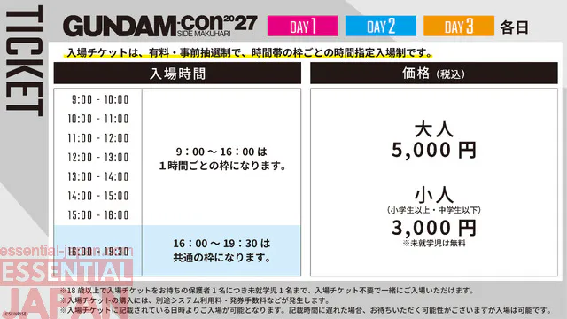 gundam con 2026 tickets 1