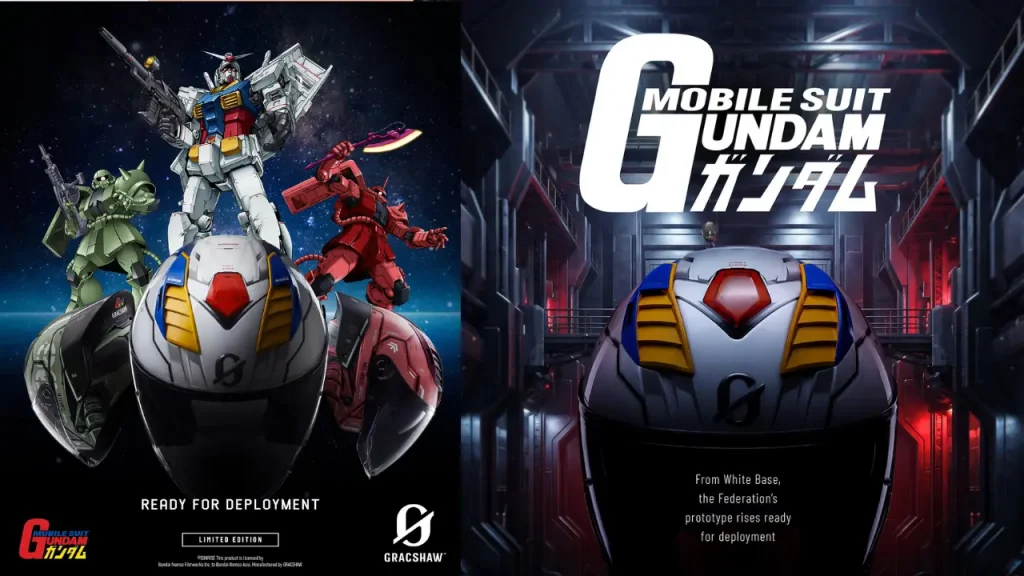 GRACSHAW x Mobile Suit Gundam motorcycle helmets 0