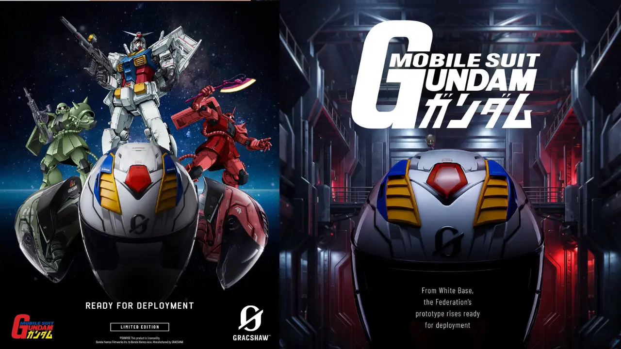 GRACSHAW x Mobile Suit Gundam motorcycle helmets 0