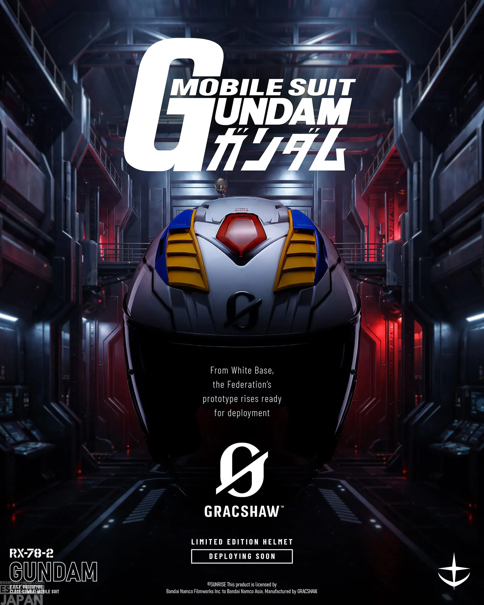 GRACSHAW x Mobile Suit Gundam motorcycle helmets 1