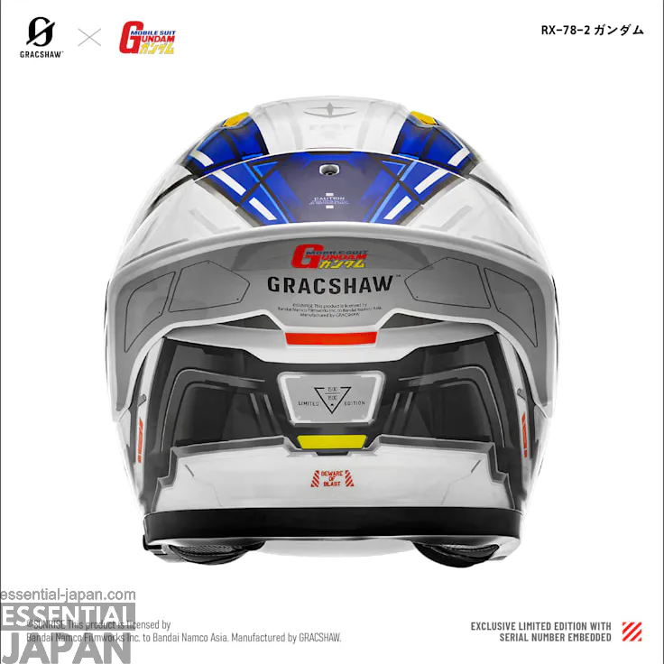 GRACSHAW x Mobile Suit Gundam motorcycle helmets 4