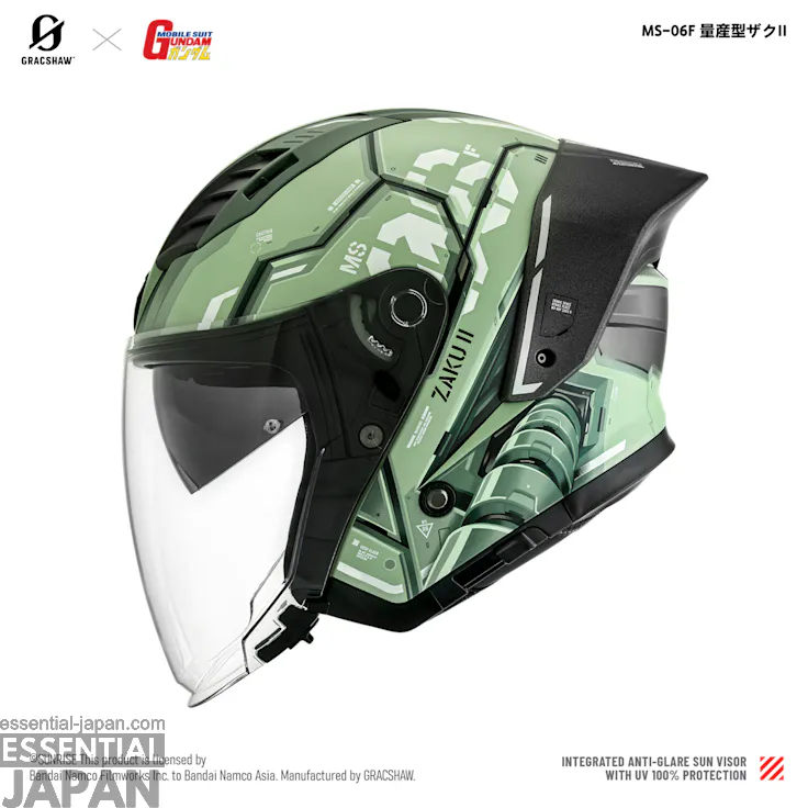 GRACSHAW x Mobile Suit Gundam motorcycle helmets 5