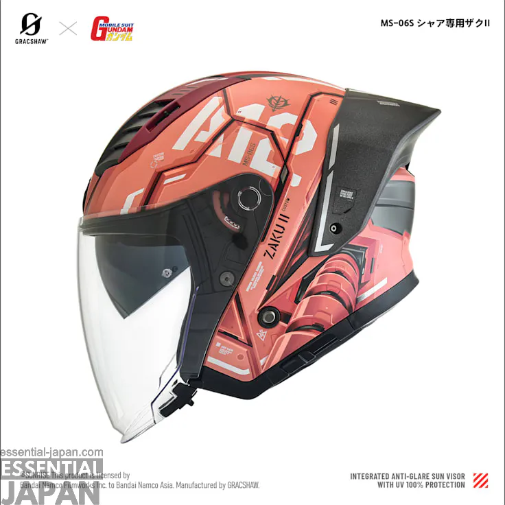 GRACSHAW x Mobile Suit Gundam motorcycle helmets 7