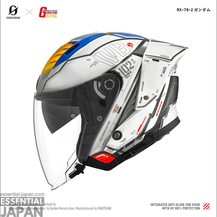 GRACSHAW x Mobile Suit Gundam motorcycle helmets 8