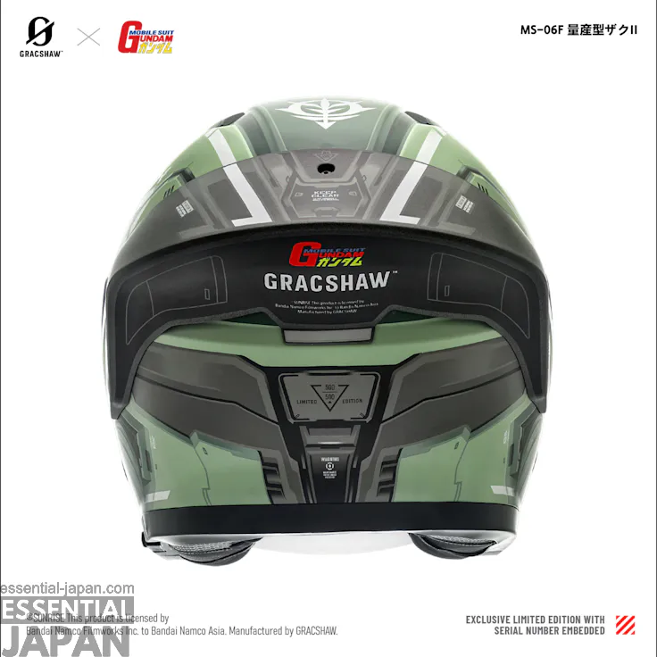 GRACSHAW x Mobile Suit Gundam motorcycle helmets 9