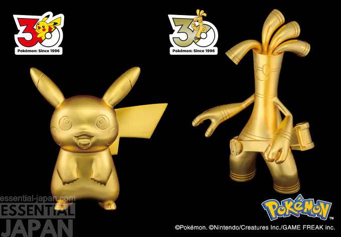 POKEMON GOLD PIKACHU GHOLDENGO FIGURES 3