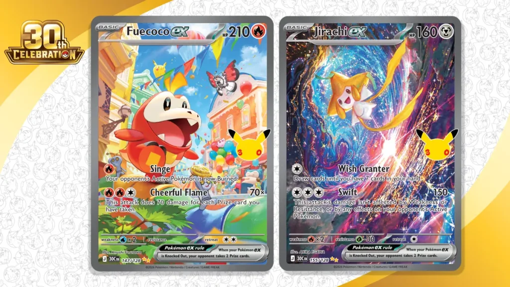 POKEMON TCG 30TH CELEBRATION DAY NIGHT CARDS 0