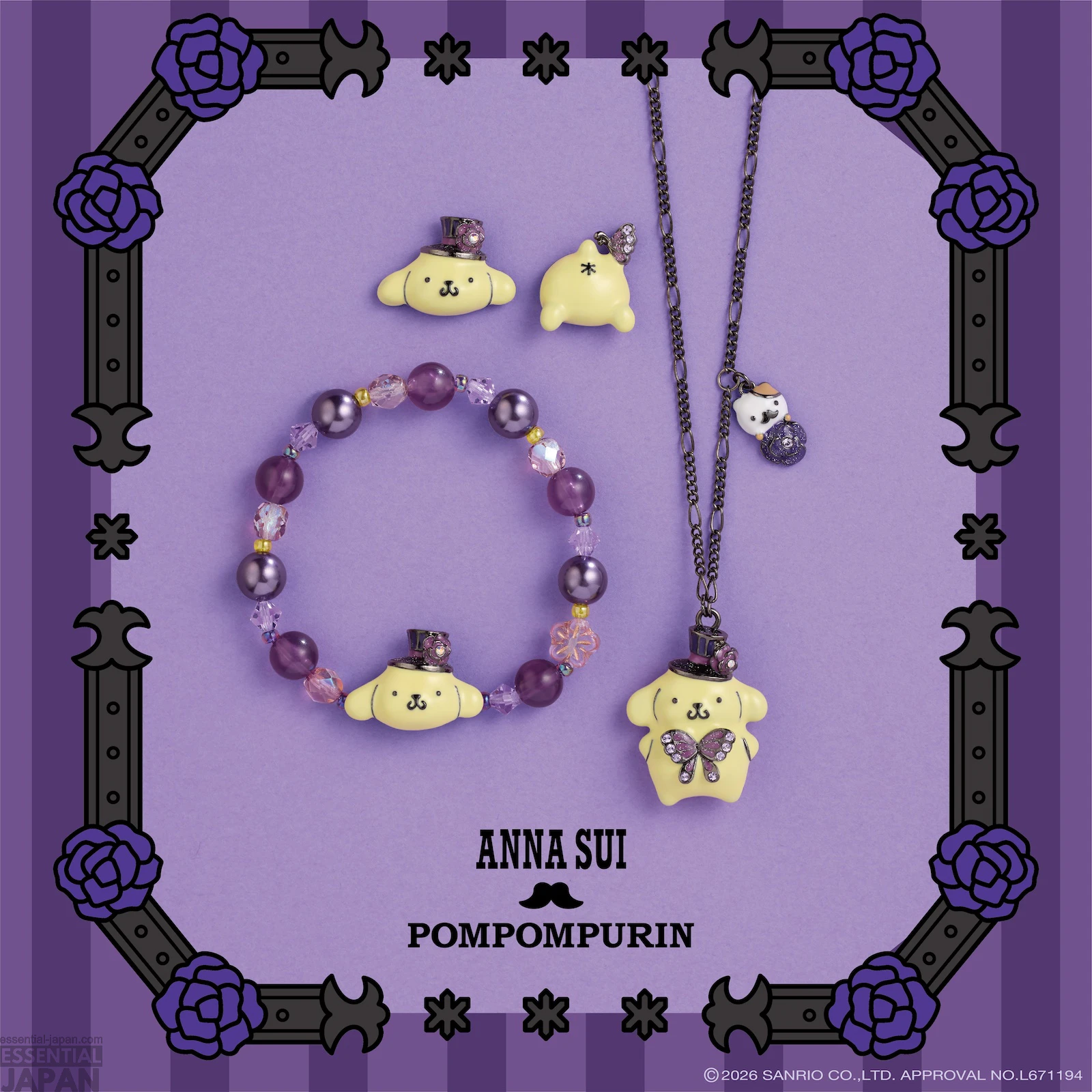 Pompompurin x Anna Sui 30th Anniversary Jewelry Collab 2