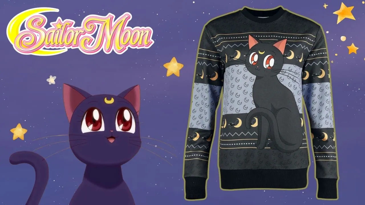 Sailor Moon Luna Christmas Sweater Main