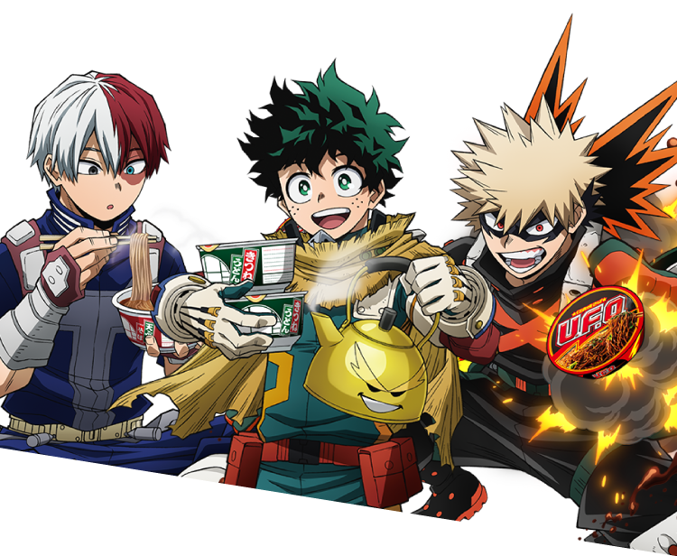 my hero academia x nissin