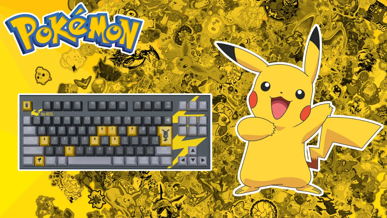pokemon REALFORCE GX1 Plus Keyboard Pikachu Edition 0