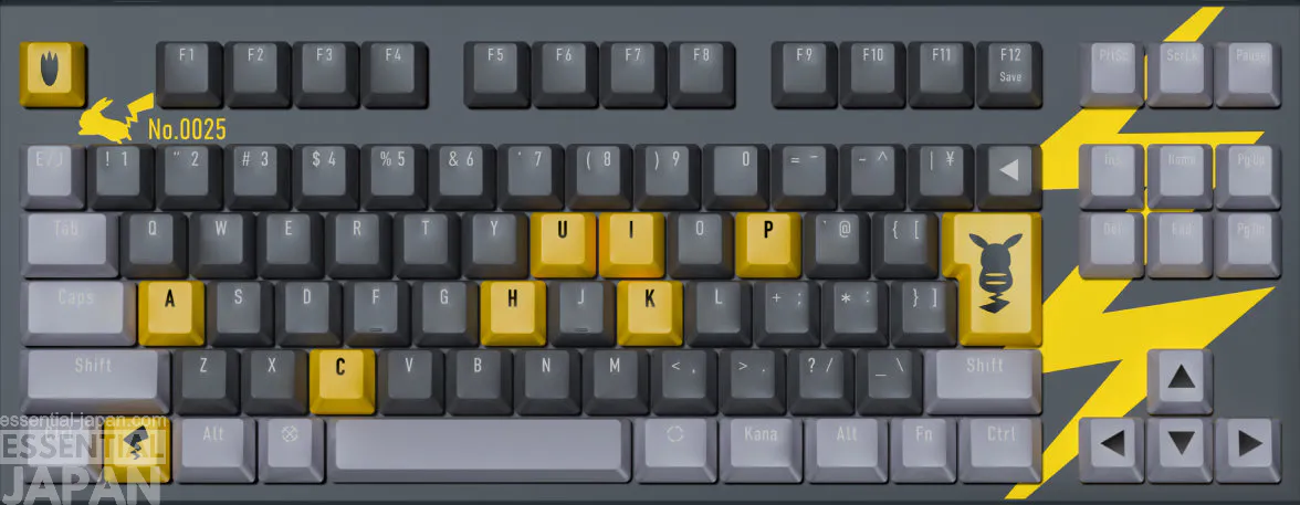 pokemon REALFORCE GX1 Plus Keyboard Pikachu Edition 2