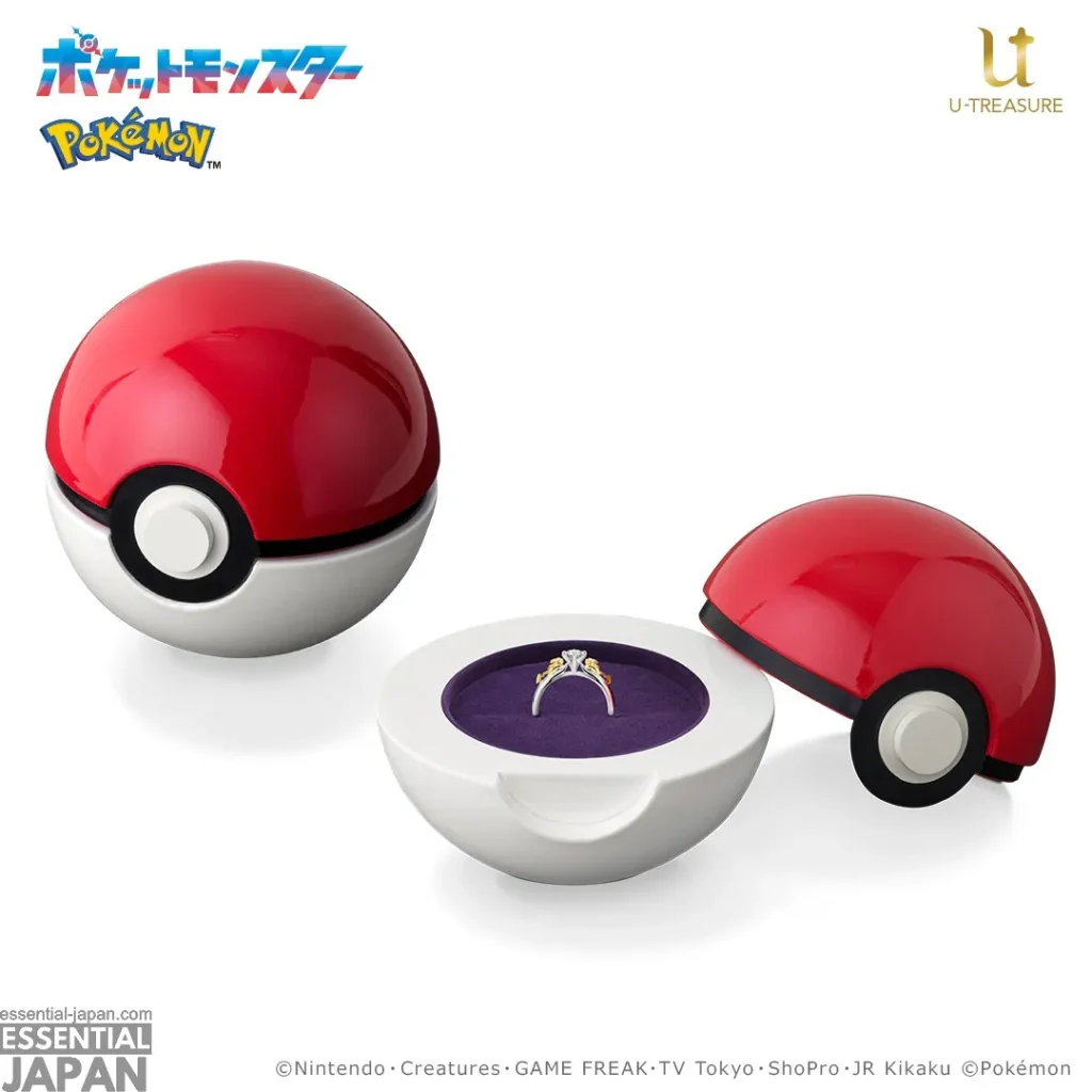 pokemon pokeball wedding ring holder 2