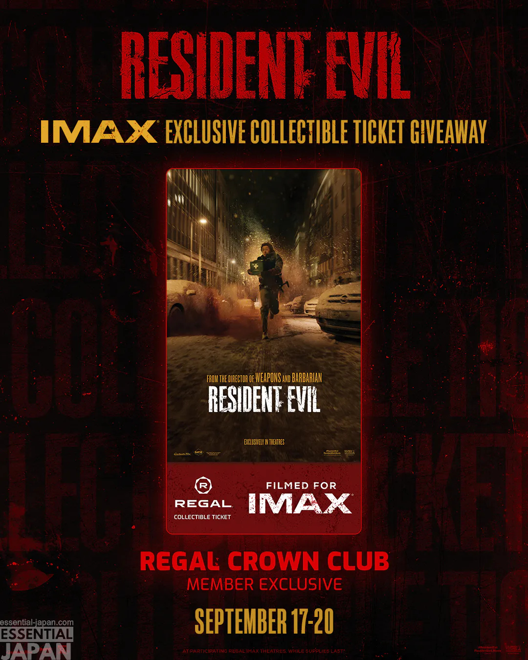 regal cinemas resident evil ticket promo