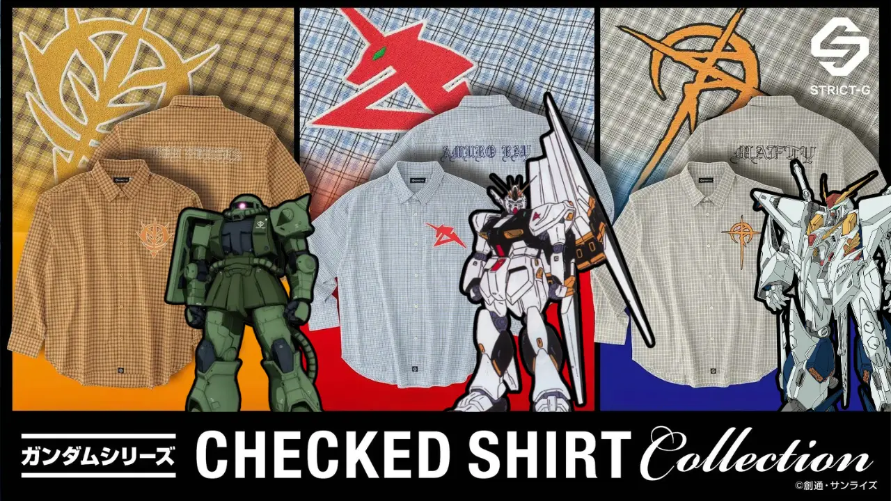 strict g gundam checked shirt 0