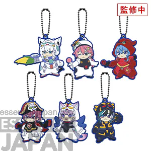 GUNDAM × hololive production Capsule Rubber Mascot 1