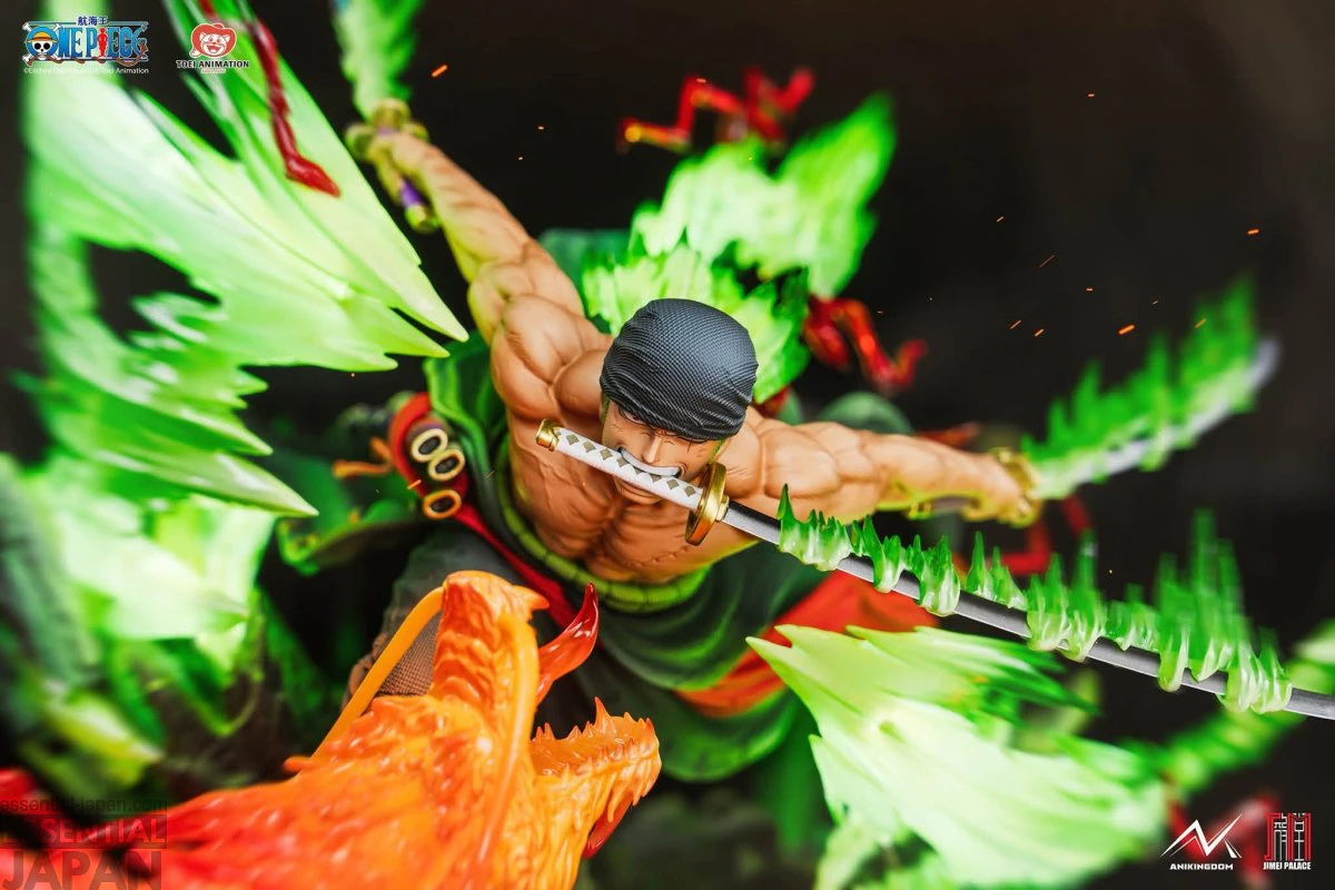 ONE PIECE JIMEI PLACE Zoro vs. King Statue 7
