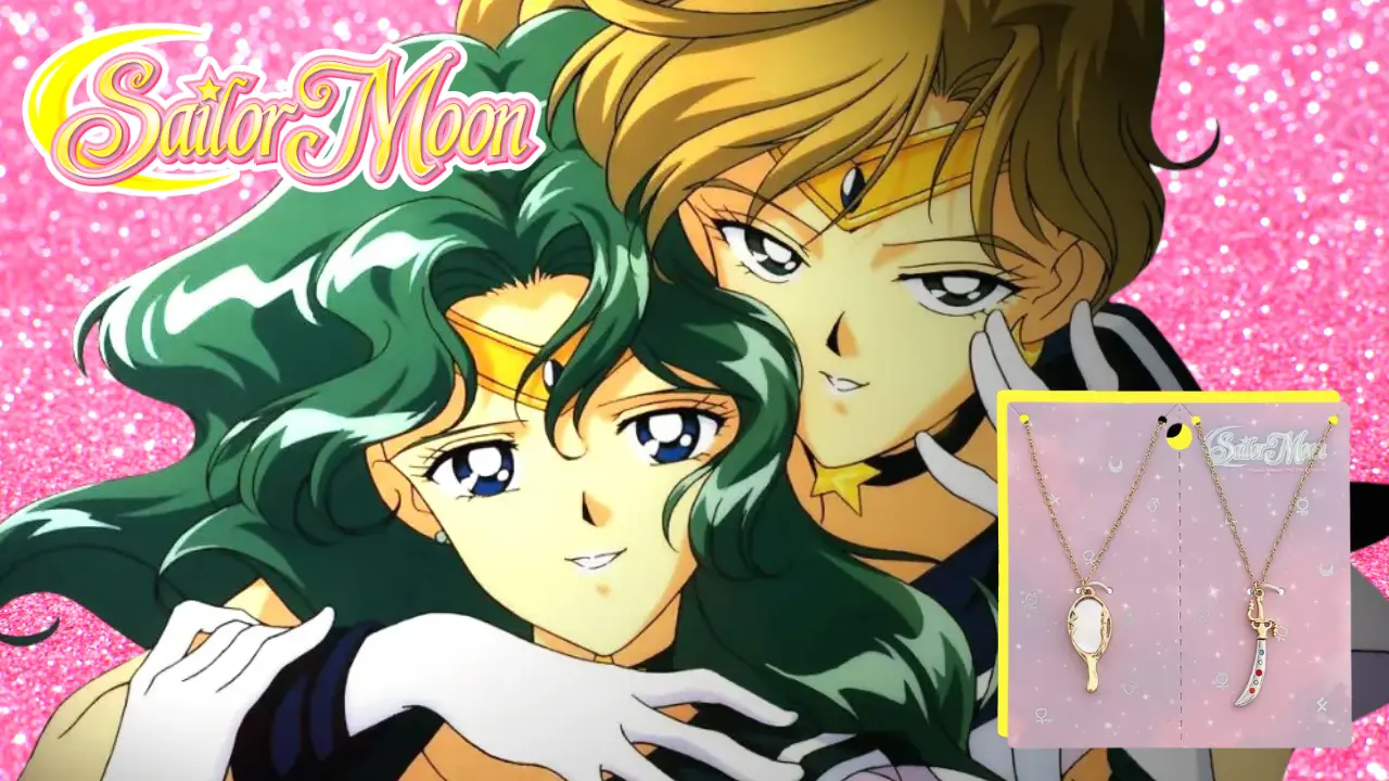 Pretty Guardian Sailor Moon Neptune & Uranus Best Friend Necklace Set 0