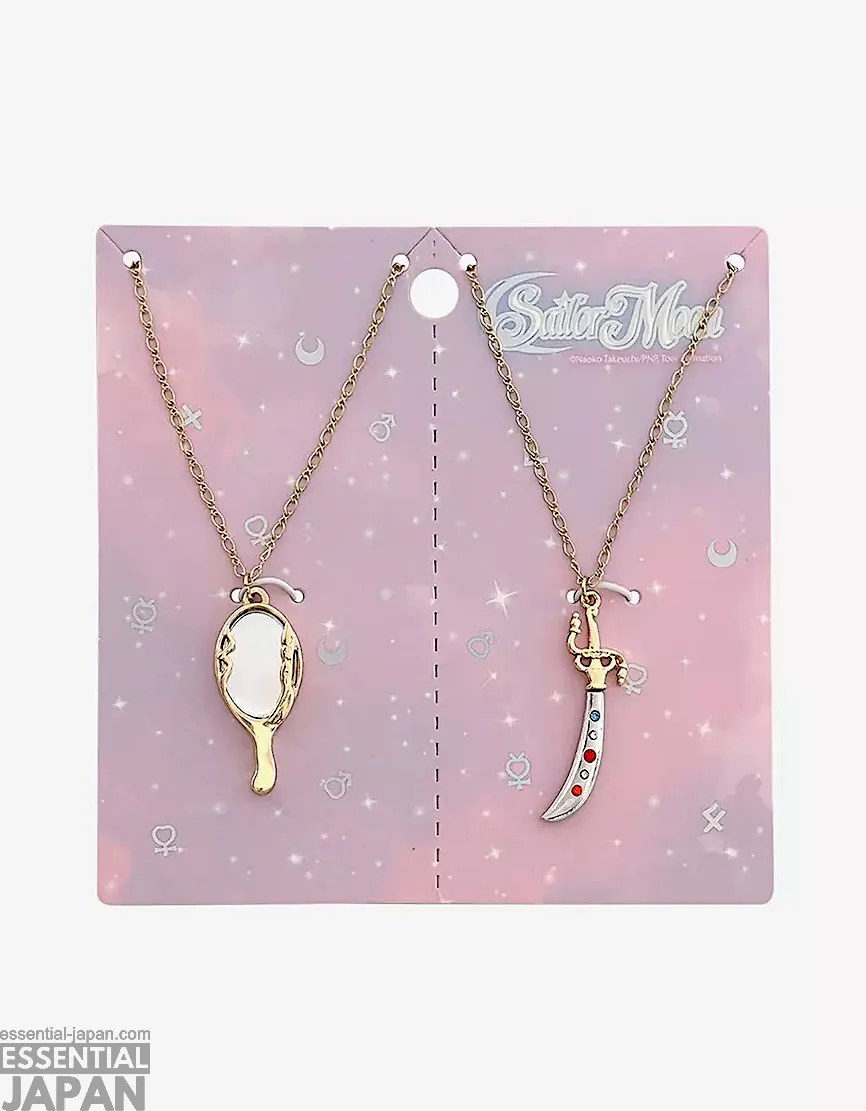 Pretty Guardian Sailor Moon Neptune & Uranus Best Friend Necklace Set 3