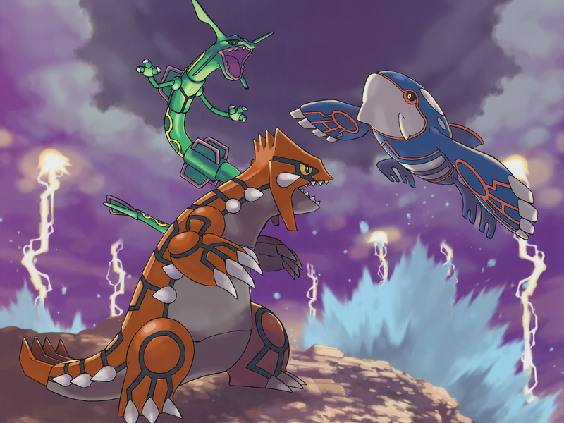 Rayquaza, Groudon and Kyogre