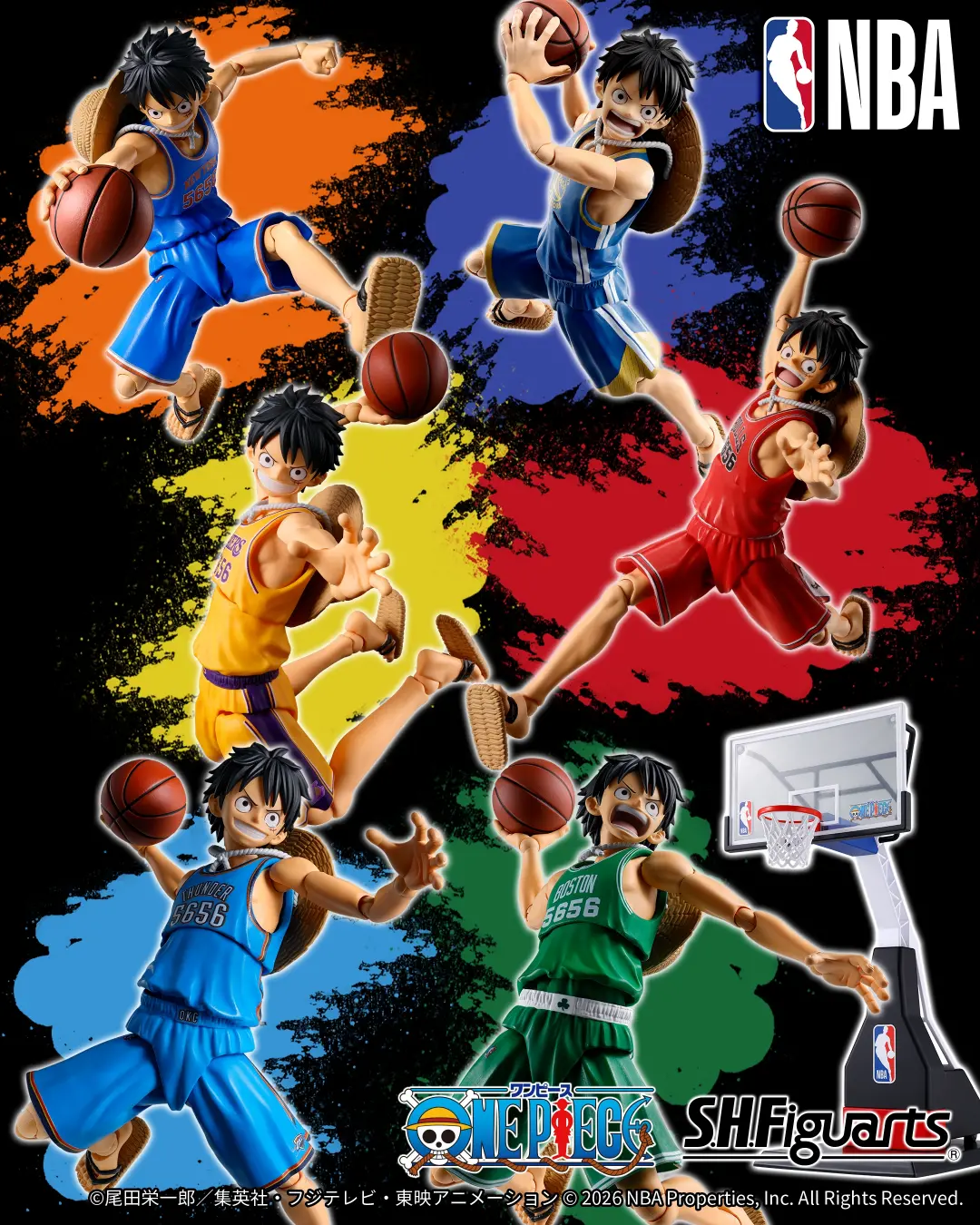 S.H.Figuarts ONE PIECE×NBA Monkey D. Luffy vertical