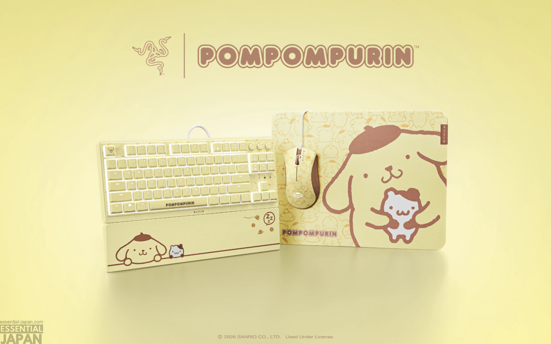 Sanrio Pompompurin x Razer Keyboard Collab